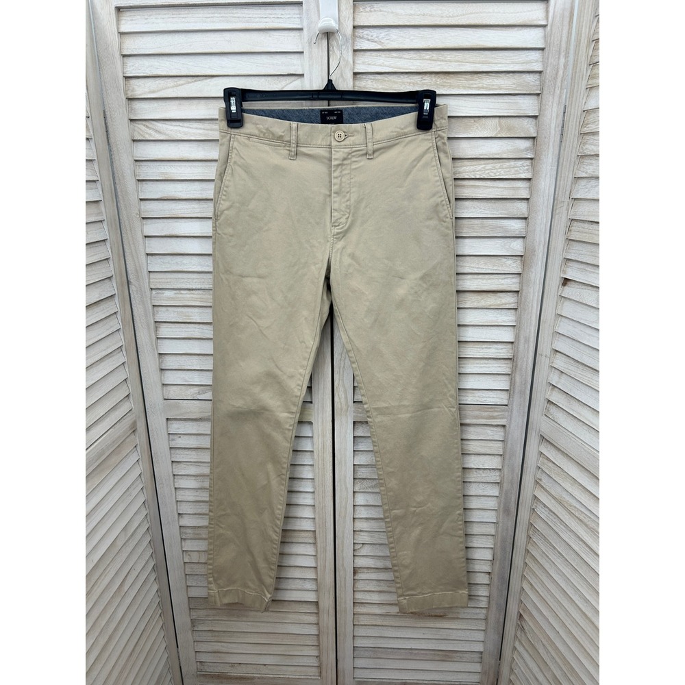 J.Crew Mens Tan Pants 484 Slim Fit Chino 29x32 Khaki Classic Career Work Casual - Picture 2 of 9